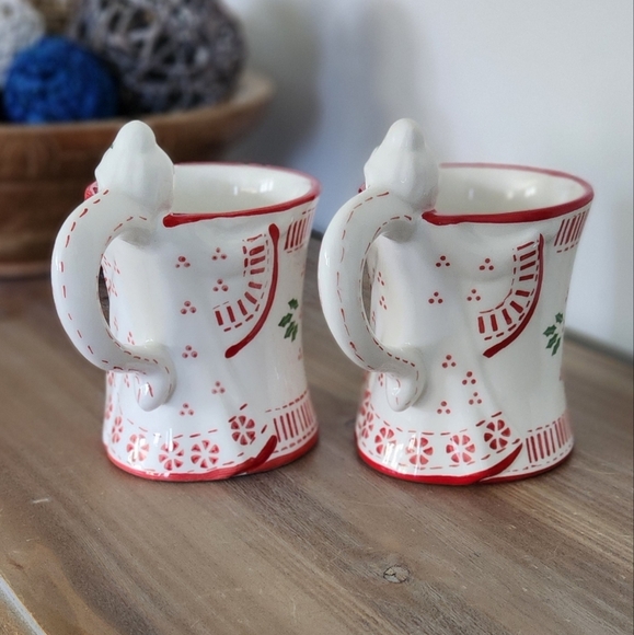 🎄 Temp-Tations Red & White Ceramic Angel Mugs – In Box, Christmas Design (Set) - Picture 4 of 16